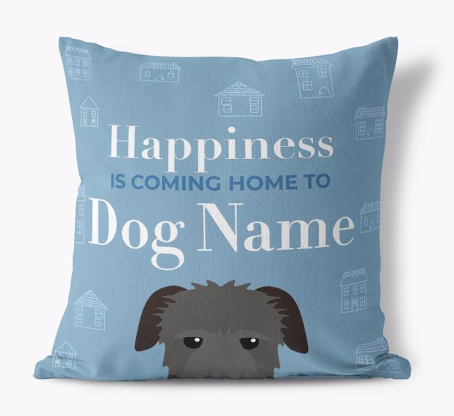 Happiness Is: Personalized {breedFullName} Canvas Pillow